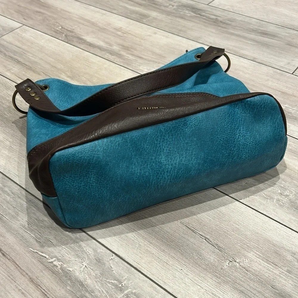 Montana West blue and brown hobo shoulder bag